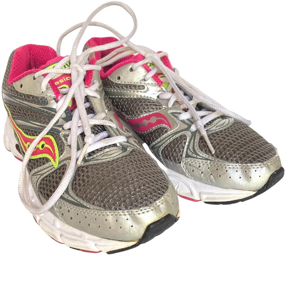 Saucony Cohesion 6 Running Shoes 15166-3 Sneakers Gray Pink Silver Size 6.5 Wide